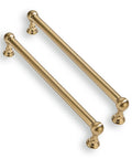 Kickass 10 Inch Cabinet Pulls Crafted From Solid Zinc Alloy With A Smooth Brushed Brass Finish, featuring heavy-duty design.