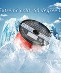 Red 12 Gauge Silicone Wire Spool, 100 Ft Flexible Stranded Tinned Copper Wire in icy environment, promoting cold resistance (-60°C).
