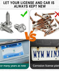 Heavy Duty Stainless Steel License Plate Screws Zero Rattle Bolt Set For Daily Drivers with rust-proof design versus corroded screws