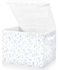 Built Tight Foldable Storage Bin With Heavy Duty Handles And Velcro Close Top For No Sweat Organization Amazingly Durable Hybrid Frame Construction Works Like Magic For Dorms Apartments And Cluttered Homes, floral design.