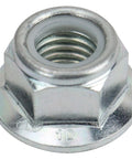 Heavy duty nut component from the Slick Front Steering And Suspension Repair Kit with a shiny metallic finish.