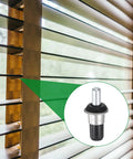 Top Shelf Spring Loaded Shutter Repair Pins 60 Piece Set Black Durable Steel Replacement Fasteners For Plantation Shutters Window Blinds Cabinet Doors With Sleeves Quick Fix Home Upgrades installed in window blinds close-up view.