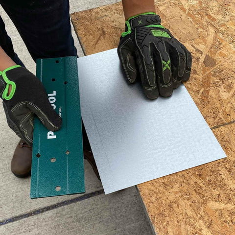 12 Inch Sheet Metal Folding Tool For DIY Pros Heavy Duty 24 Gauge in use for precise bends with rust-resistant zinc finish