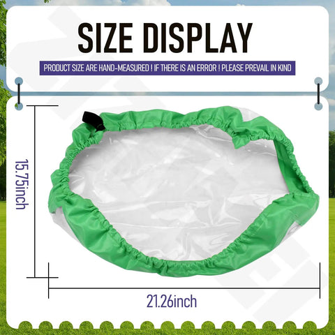 Spreader Hopper Cover Replacement For Lesco 80 Pound Walk Behind Fertilizer Spreader Waterproof Green Cover With Seams Technology Durable All Weather Shield Fits 101186 091186 705699 shown in size display with measurements.