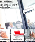 Two Piece Mirror Closet Door Pull Handles Adhesive Self Stick Clear Acrylic Knobs installation steps shown on glass door
