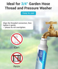 Hard Water Filter Hose Attachment Slays Spots For A Beast Mode Car Wash utilizing multi stage resin on a garden hose.