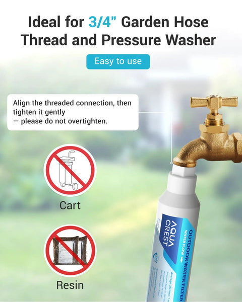 Hard Water Filter Hose Attachment Slays Spots For A Beast Mode Car Wash utilizing multi stage resin on a garden hose.