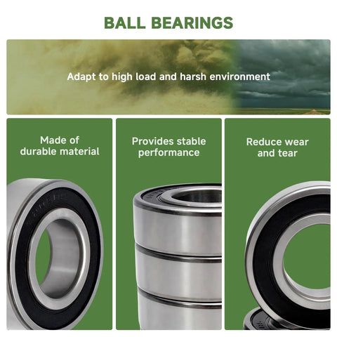 Heavy Hitter Six Pack Of 116 0720 Replacement Spindle Bearings For Riding Lawn Mowers shown in durable design for stable cutting performance.