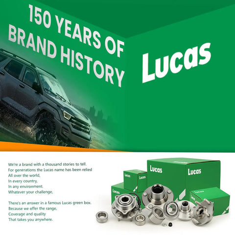 Heavy Duty Front Wheel Bearing And Hub Assembly For 1997 To 2004 Dodge Dakota 1998 To 2003 Durango 4wd Six Lug Non Abs Build Tight Smooth Roll Guaranteed with Lucas branding.