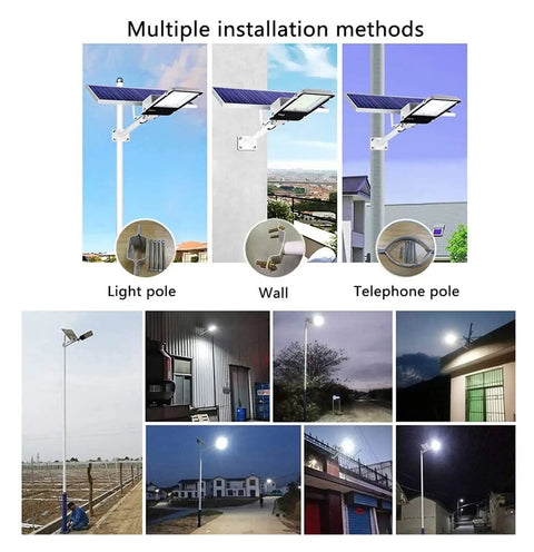 Multiple installation methods for Badass Outdoor Solar Flood Light With Remote Control Ip66 Waterproof Security Wall Lamp.