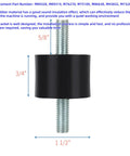 Heavy Duty Rubber Vibration Mounts To Keep Your John Deere Smooth As Butter Replace M76270 M89320 Set Of 4, 1.5-inch rubber isolator.