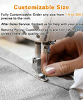 Close-up of sewing a Rectangle 20x20 Sun Shade Sail Canopy for Patio Pergola Deck Outdoor Backyard Light Grey UV Block