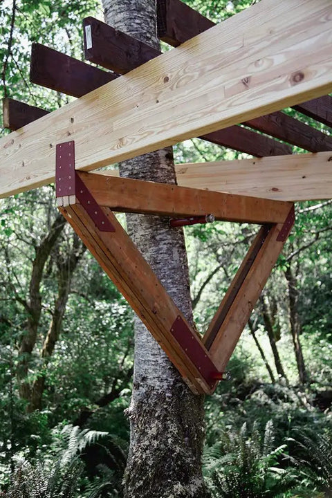 Tree Fort Static Yoke Hardware Kit For Treehouses Expand Beam Gap Between Two Connecting Beams Ideal For Two And Three Tree Designs With Larger Platform Footprint Easy Build Durable Construction