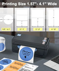 Bluetooth Thermal Shipping Label Printer For 4x6 Shipping Labels Wireless And Dead Simple To Use shown with printed labels