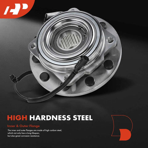 Tough As Nails Pair Of Front Wheel Bearing Hub Assemblies For Ford F450 F550 Super Duty 2017 2019 4wd Heavy Workhorse, high hardness steel hub.