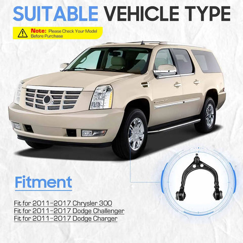 Heavy Duty Front Suspension Upgrade Kit Built Tough As Nails With Rock Solid Control Arms compatible with 2011-2017 Chrysler 300.
