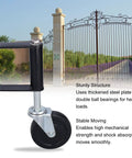 Rugged 4 Inch Heavy Duty Spring Loaded Gate Wheel Rolls Like A Dream With Stainless Steel Construction double ball bearings and thickened power steel plate shock absorption