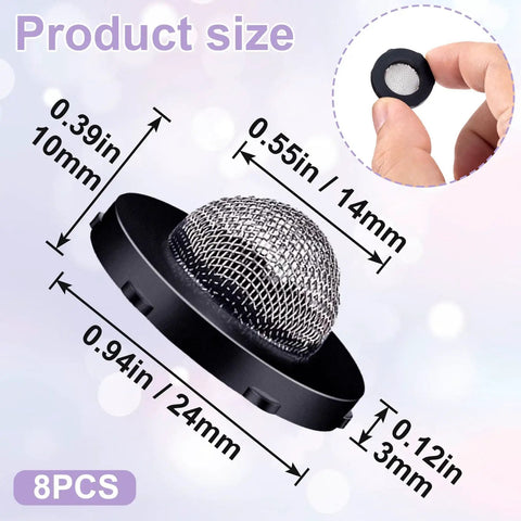 Stainless Steel Hose Screen Filter Washers Inlet With Strainer Fittings Kit showing size dimensions and detail