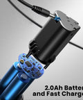 12V Cordless Drill Driver The Go Heavy Lifter With A Zippy 2.0Ah Battery And Lightning Quick Charger showing battery and circuit board.
