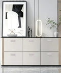 4 Pack Flush Ring Hidden Drawer Pull Handles for Cabinets and Closets in modern interior setting with artwork and decor