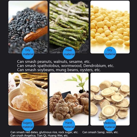 Electric Grain Mill Grinder High Speed Powder Machine For Home Kitchen Vertical Pulverizer material uses and examples