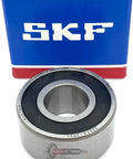 3202A 2RS Double Row Angular Contact Ball Bearing 15x35x15.9mm Tough Chrome Steel Core With Dual Rubber Seals and Factory Lubrication