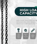 360 Degree Lever Hoist Heavy Duty Manual Ratchet Chain Puller With 1100 Pounds Capacity and 5 Ft Lift Chain in use, high load capacity
