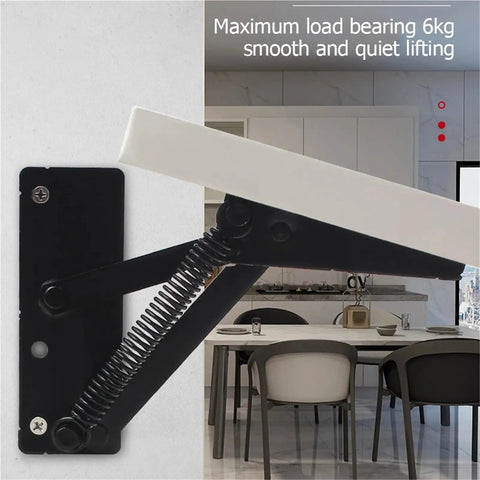Two Pack Heavy Duty Sofa Bed Spring Hinges With 80 Degree Swing Ideal For Folding Cabinet Lift Up Support No Fuss Setup And Rapid Home Refresh Built Different For The Daily Grind close-up of hinge installed, showcasing black spring and load bearing design.