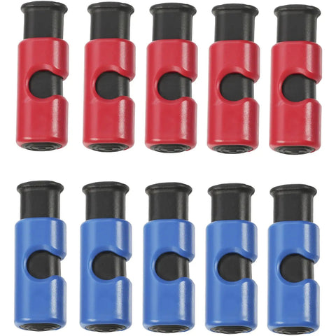 10 Piece Heavy Duty Locking Bag Clips For Bread And Snack Packs Durable Reusable Kitchen Food Storage Sealer in red and blue.