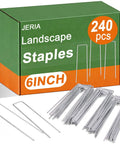 Heavy Duty 6 Inch U Shaped Galvanized Garden Stakes Pack Of 240 11 Gauge Landscape Staples For Landscape Fabric Pins