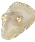 Pack Of 4 Slick Polished Agate Slice Cabinet Knobs With Solid Brass Backing And Included Screws for smooth furniture upgrades.