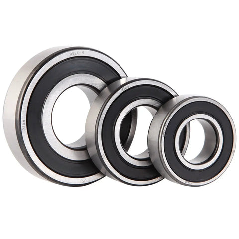 Heavy Duty Washer Tub Bearing Replacement Kit With Double Lip Shaft Seal For Top Load Dryers Replacing Wh45x10071 Includes Precision Abec5 Bearings showcased in three sizes.