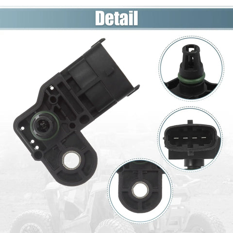 Badass Map Air Flow Sensor Replacement Fits Polaris Sportsman Ace Ranger with green seal and black casing detail.