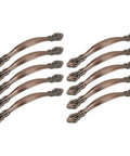Six Inch Vintage Red Bronze Drawer Pulls Pack Of Ten Hella Sleek Cabinet Knobs With Rock Solid Hardware displayed in a row.