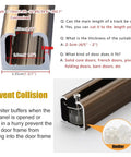 Rock Solid Soft Close Barn Door Hardware Kit No Sweat Install With Silent Rollers And Heavy Duty Steel Tracks showing complete track and limiter.