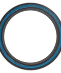 Top Tier 1.5 Inch Bicycle Headset Featuring Knockout Cartridge Bearings For Hella Smooth Steering And Precise 36 X 45 Angle Fit close-up of black and blue cartridge bearing.