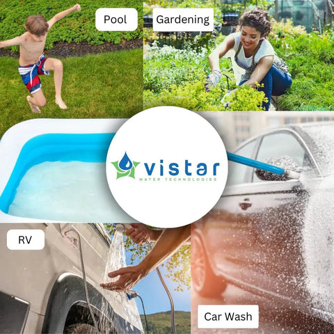 Pro Grade Rv Water Filter And Hose Protector Blocks Bad Taste, Chlorine, Sediment, And Odor For Campers, Travel Trailers, Boats in pool, gardening, RV, and car wash images.