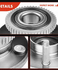 Close-up of Front Wheel Bearing And Hub Assembly With Abs Ring and Five Lug Pattern Direct Plug And Play Replacement For Ford Mustang 2005 To 2014.