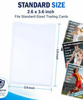 Hella Bulk 1000ct Clear Penny Sleeves For Trading Cards Offers Wicked Shielding For Your Collection Top view of 2.6 x 3.6 inch clear card sleeves.