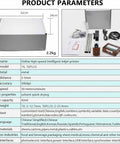 Rock Solid Automatic Inkjet Printer For Industrial Coding And Marking On Cartons Plastics And Metals Plug And Play Assembly Line Setup that displays product specifications and parts.
