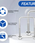 Built Tough Square U Bolt Kit Crafted From Legit 304 Stainless Steel for quick-install features and multiple applications.