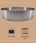 Perforated Round Tart Ring, 6 Inch Diameter And 1.4 Inch Height, Perfect For Golden Crispy Tart Crusts, Bakery Grade Bakeware