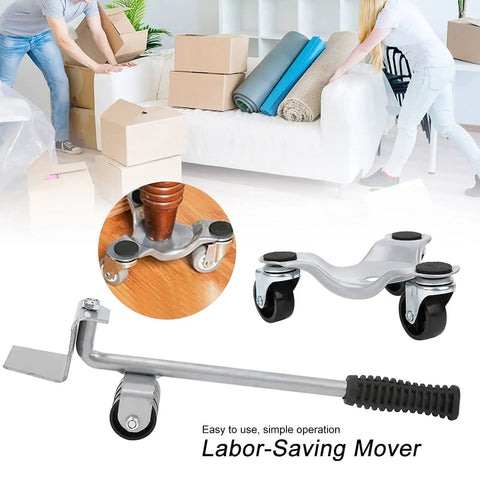 Professional Grade Heavy Duty Furniture Movers With Smooth Glide Wheels And No Sweat Appliance Rollers For Hardwood Flooring And Carpet Rock Solid 400kg Load Capacity Moving Tool Set with glide wheels and handle.