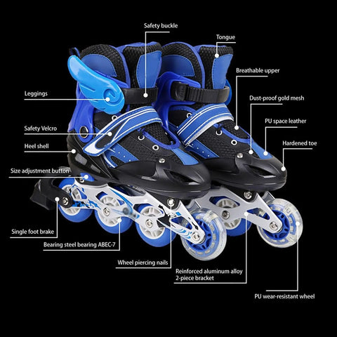 Adjustable Kids Inline Skates With Light Up Wheels Pink Size L 38-41 EU featuring PU Mesh design and reinforced aluminum alloy frame