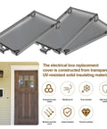 One Gang Vertical Recessed Outdoor Electrical Outlet Box Replacement Cover Featuring Clear Weatherproof Lens Compatible With Type 3R In Use Boxes set of three covers with transparent UV-resistant material.