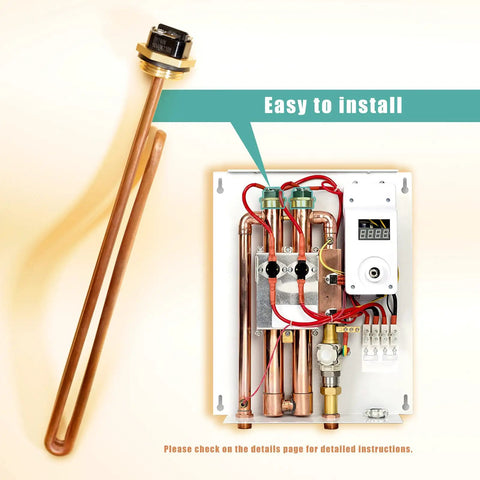 2 Pack 90240 Water Heater Element Replacement for EcoSmart Tankless Heaters, copper element with control panel display, easy install