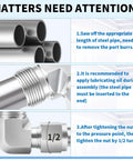 Installation guide for Rugged 304 Stainless Steel Three Eighths Inch OD To Three Eighths Inch NPT Male 90 Degree Elbow Compression Tube Fitting