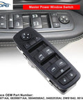 Left Driver Side Power Window Switch For Chrysler Town And Country 2012-2016 Dodge Grand Caravan 2012-2019 Ram CV Replacement 68110871AA