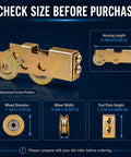 Zero Hassle Sliding Door Roller Assembly Replacement Kit Featuring Dead Smooth Ball Bearing Steel Wheels And No Fuss Track Hardware For Patio And Closet Doors Two Pack dimensions with detailed specs