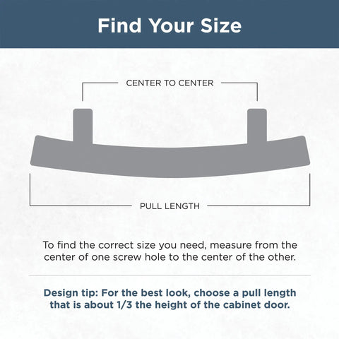 Graphic showing measurements for Thirty Pack Satin Gold Cabinet Handles And Heavy Duty Modern Drawer Pulls with instructions.
